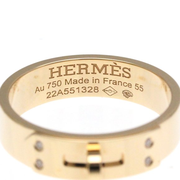 Hermes Kelly Diamond Ring Pink Gold (18K) Fashion Diamond Band Ring Pink Gold - Picture 5 of 10